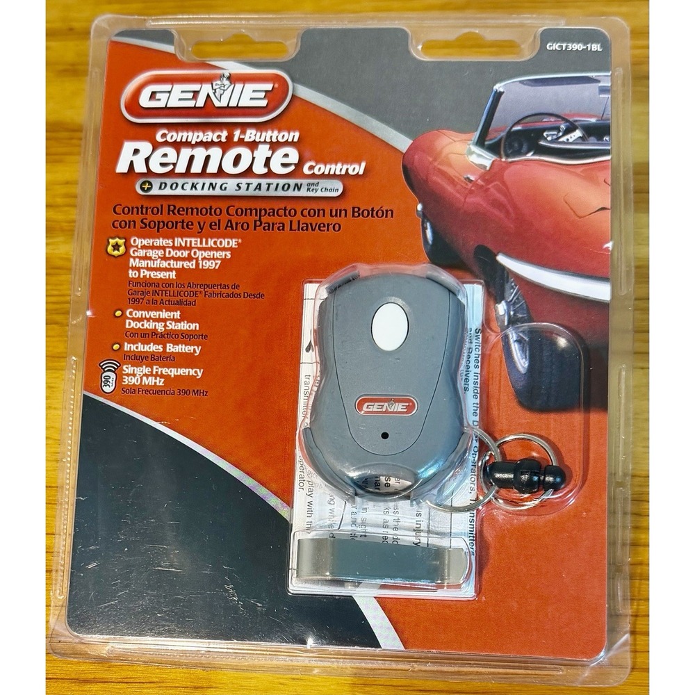 Genie Remote Control GICT390-1BL One-Button With Intellicode Brand New & Sealed.